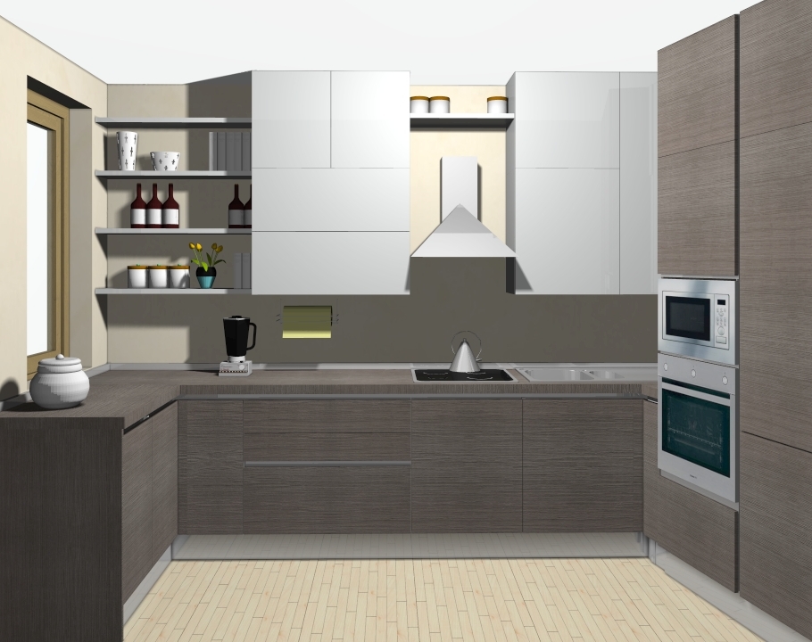progetto Cucina alta sino al soffitto 